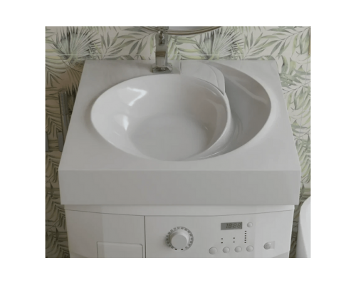 Раковина на стиральную машину Madera, QoPP 60 - 600x600 цв. белый