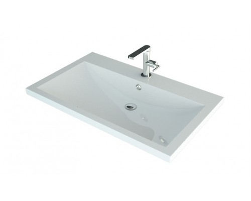 Раковина мебельная и на столешницу Madera, Alice 58 - 580x480 цв. белый