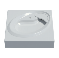 Раковина на стиральную машину Madera, Ameli 60 - 600x600 цв. белый