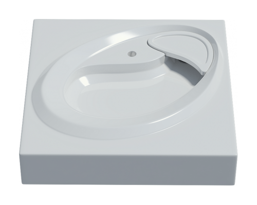 Раковина на стиральную машину Madera, Ameli 60 - 600x600 цв. белый