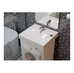 Раковина на стиральную машину Madera, List 55 - 600x550 цв. белый