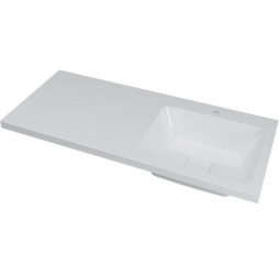 Раковина на стиральную машину Madera, Kamilla 100 (Правая) - 1000x480 цв. белый