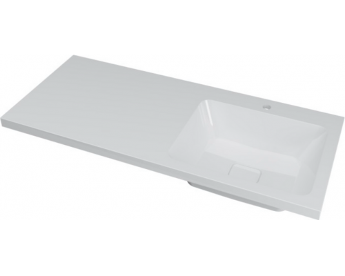 Раковина на стиральную машину Madera, Kamilla 100 (Правая) - 1000x480 цв. белый