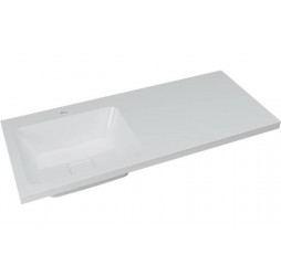 Раковина на стиральную машину Madera, Kamilla 100 (Левая) - 1000x480 цв. белый