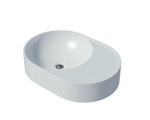 Раковина накладная на столешницу Madera, Luna 50 - 500x350 цв. белый