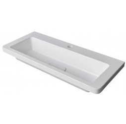 Раковина мебельная и на столешницу Madera, Modul Slim 80 - 800x360 цв. белый