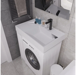Раковина на стиральную машину Madera, Vega 80 - 800x500 цв. белый