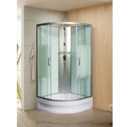Душевая кабина МОНОМАХ Б/К  90/24 С МЗ 90х90 стекла с рисунком, профиль хром матовый
