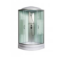 Душевая кабина МОНОМАХ  90/24 С МЗ 90х90 стекла с рисунком, профиль хром матовый