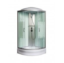 Душевая кабина МОНОМАХ  90/24 С МЗ 90х90 стекла с рисунком, профиль хром матовый