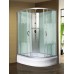 Душевая кабина МОНОМАХ Б/К  без крыши100/80/24 МЗ L 100х80 стекла с рисунком, профиль хром матовый