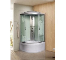 Душевая кабина МОНОМАХ  80/43 С МЗ 80х80 стекла с рисунком, профиль хром матовый