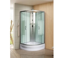 Душевая кабина МОНОМАХ Б/К 100/24 С МЗ 100х100 стекла с рисунком, профиль хром матовый