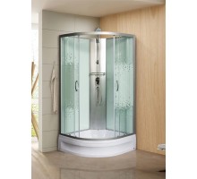 Душевая кабина МОНОМАХ Б/К  70/24 С МЗ 70х70 стекла с рисунком, профиль хром матовый