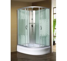 Душевая кабина МОНОМАХ Б/К без крыши 110/80/24 МЗ L 110х80 стекла с рисунком, профиль хром матовый