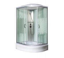 Душевая кабина МОНОМАХ 120/80/24 МЗ L 120х80 стекла с рисунком, профиль хром матовый