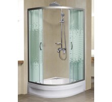 Душевой уголок МОНОМАХ ДУ  70/180 МЗ 70х70х180 стекла с рисунком, профиль хром матовый, без поддона