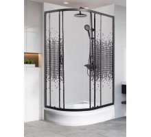 Душевой уголок МОНОМАХ ДУ  90/70/180 МЗ L/R 90х70х180 стекла с рисунком, профиль хром матовый, без поддона