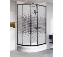 Душевой уголок МОНОМАХ ДУ 100/70/180 МЗ L/R 100х70х180 стекла с рисунком, профиль хром матовый, без поддона
