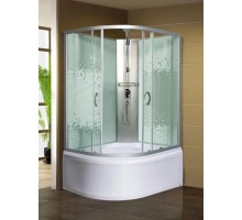 Душевая кабина МОНОМАХ XL Б/К, без крыши 120/80/44 МЗ R 120х80 стекла с рисунком, профиль хром матовый