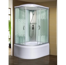 Душевая кабина МОНОМАХ XL 120/80/44 МЗ R 120х80 стекла с рисунком, профиль хром матовый