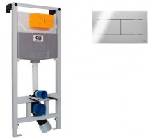 Инсталляция для унитаза OLI120 099949 + клавиша смыва Slim хром 659044 Инсталляция для унитаза OLI120 099949 + клавиша смыва Slim хром 659044