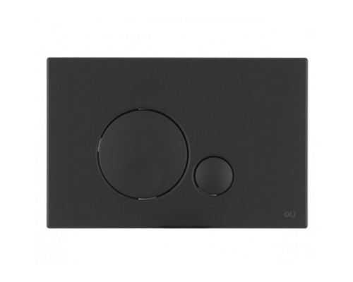 Кнопка смыва механическая OLI Globe 152952 черная soft-touch