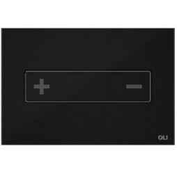 Кнопка смыва механическая OLI Oceania 054557 глянцевое черное стекло