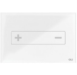 Кнопка смыва пневматическая OLI Oceania 054989 глянцевое белое стекло