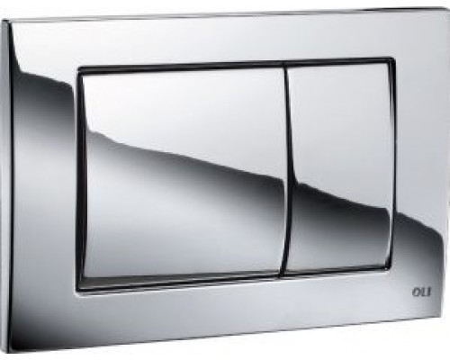 Кнопка смыва механическая OLI Metal Dual 656004 сталь хром (антивандальная)