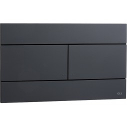Кнопка смыва механическая OLI Slim 659055 черная soft-touch