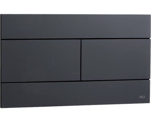 Кнопка смыва механическая OLI Slim 659055 черная soft-touch