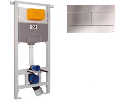 Комплект инсталляции OLI 120 + клавиша Slim металлическая, нержавеющая сталь, 885052 + 57141