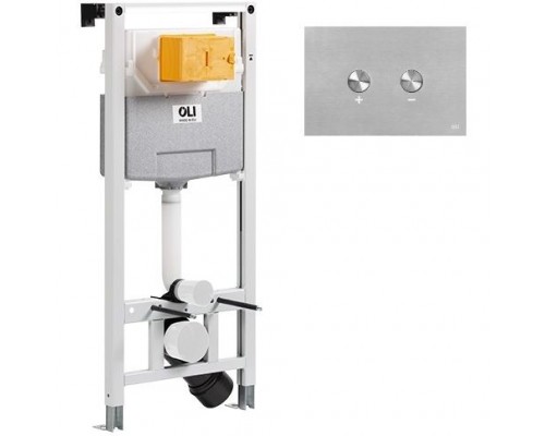 Комплект инсталляции OLI 120 + клавиша смыва Blink нержавеющая сталь, 885055+093399