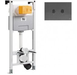 Комплект инсталляции OLI 120 + клавиша смыва Blink Gun Metall, 885055+882567