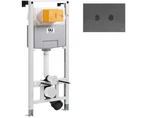 Комплект инсталляции OLI 120 + клавиша смыва Blink Gun Metall, 885055+882567
