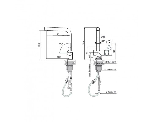 Смеситель для кухни Dosse, антрацит, Do214418-401(AN), Paulmark