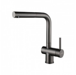 Смеситель PAULMARK DOSSE Do214418-GM, (черный/вороненая сталь)