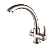 Смеситель PAULMARK ESSEN Es213001-NI, (стальной/никель)