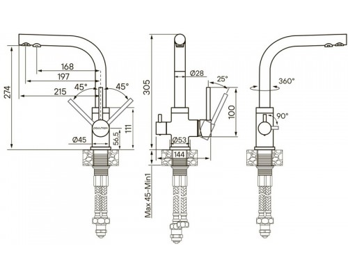 Смеситель PAULMARK ESSEN Es213011-331, (белый)