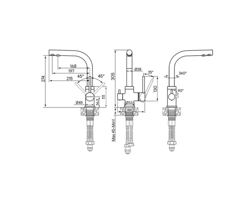 Смеситель PAULMARK ESSEN Es213011-431TW, (белый/белый матовый)