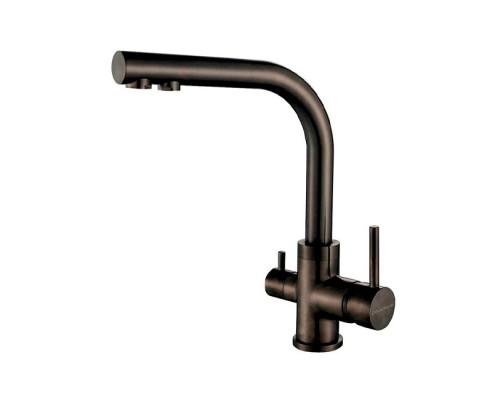 Смеситель PAULMARK ESSEN Es213011-GM, (черный/вороненая сталь)