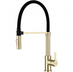 Смеситель для кухни Halt, светлое брашированное золото, Ha214021-SBG, Paulmark