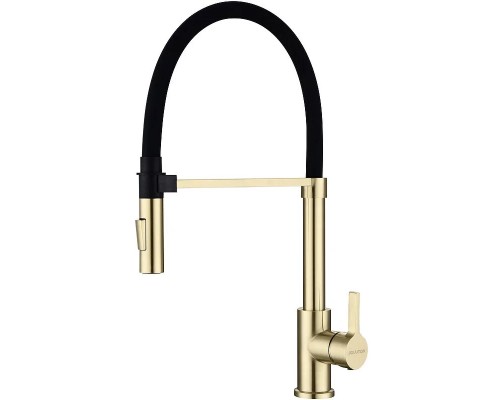 Смеситель для кухни Halt, светлое брашированное золото, Ha214021-SBG, Paulmark