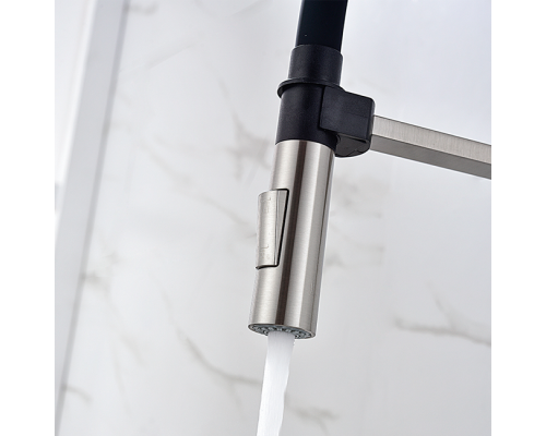 Смеситель PAULMARK HALT Ha214021-Ni, (стальной/никель)