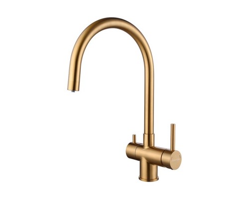 Смеситель PAULMARK HELLER He213218-BG, (золото/брашированное золото)