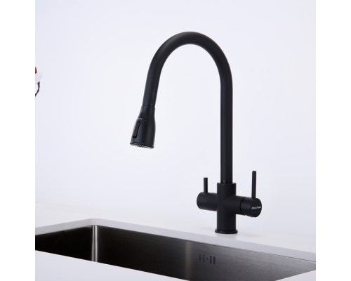 Смеситель PAULMARK LANGE La214212-401, (черный/антрацит)