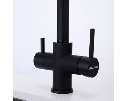 Смеситель PAULMARK LANGE La214212-401, (черный/антрацит)