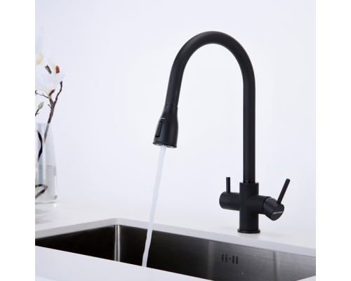 Смеситель PAULMARK LANGE La214212-401, (черный/антрацит)