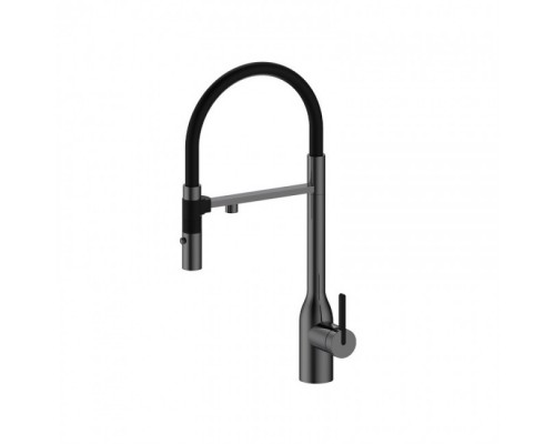 Смеситель PAULMARK MAGNETO ONE Ma213188-GM, (черный/вороненая сталь)